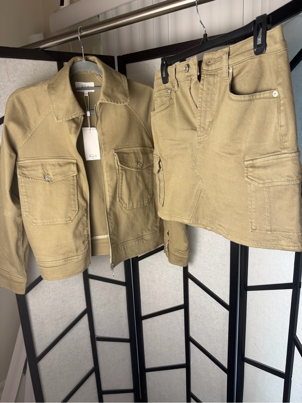 Rails Washed olive khaki Utility Mini Skirt